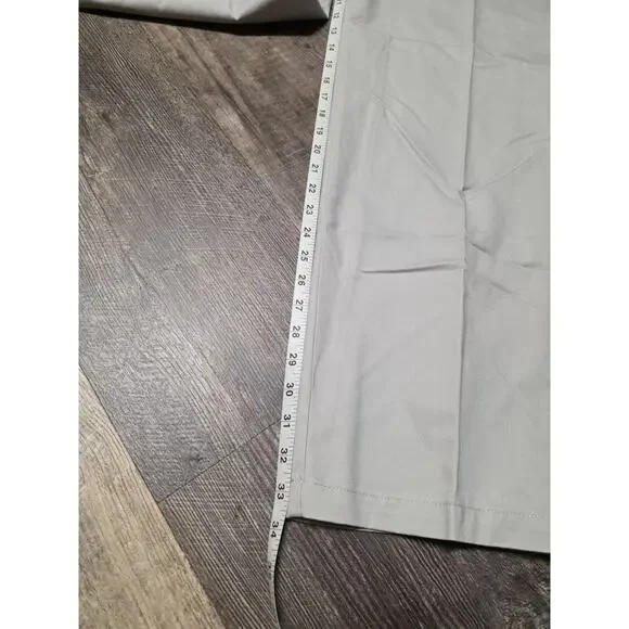 Amazon Essentials Mens Pants 38x34 Light Gray Chino Flat Front Straight Leg - Picture 4 of 5